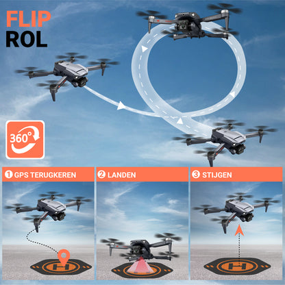 Logivision K818 PRO Drone met Drievoudige 4K Camera
