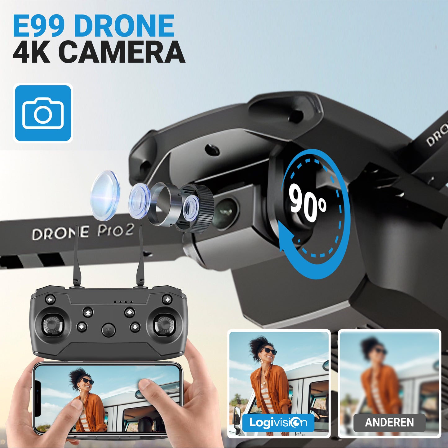 Logivision E99 Drone met 4K Camera