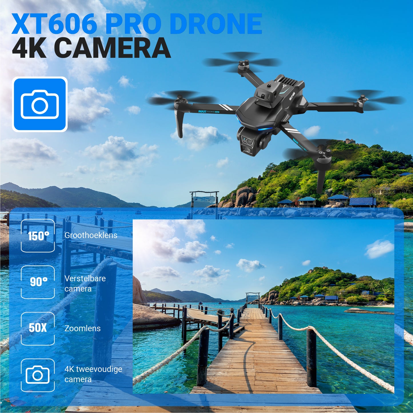 Logivision XT606 PRO Drone met 4K Camera