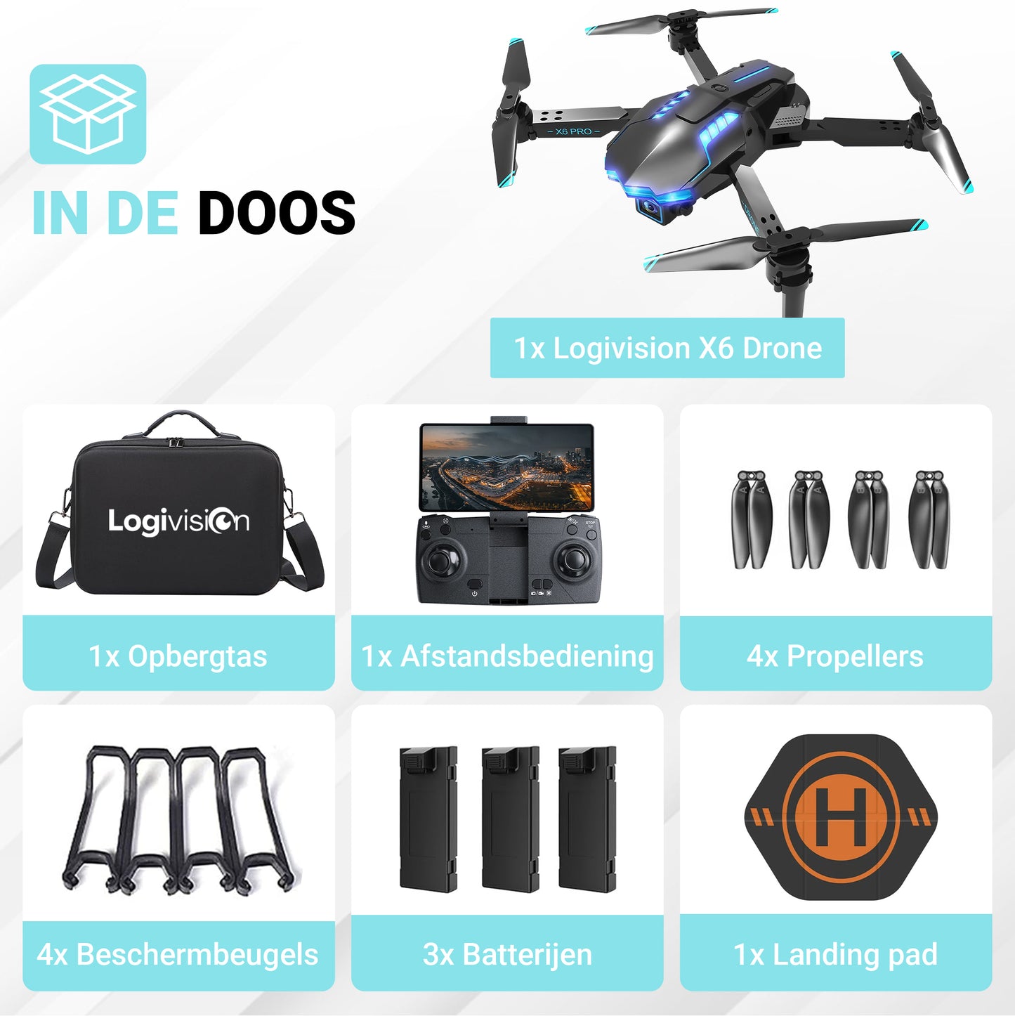 Logivision X6 Drone met 4K Camera